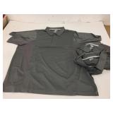 3 New Team 365 Mens Size 4XL Golf Shirts Grey