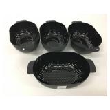 4 New 10" x 7" x 4" Colanders