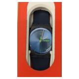 Swatch Quartz Blue Dial Plastic Luminous Watch