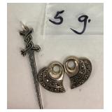3 - 925 & Sterling Silver Pendants 5g