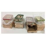 4 New Temp-tations Holiday Ceramic Loaf Pans