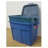 2 Previously Used 68L Rubbermaid Totes w/ Lids