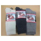 3 New Pr Polar Paws Weathershield Socks Size 9-11
