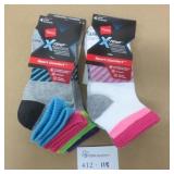 2 New 4-Pks Hanes Sport Comfort  Ankle Socks