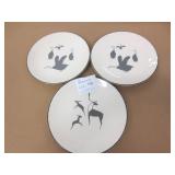 3 - 10" Art Pottery Plates