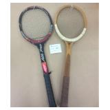 2 Vintage Wooden Tennis Racquets