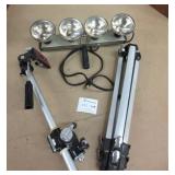 Vintage Camera Light & Tripod Lot