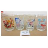 4 McDonalds Collectors Glasses