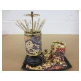 Vintage Cigarette Holder w/Music Box, Ashtray &