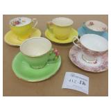 5 Tea Cups & Saucers