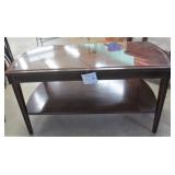 Delilcraft Coffe Table w/Glass Inlay Top