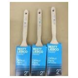 3 New Wooden Handle Oil/Alkyd 2" Paint Brushes