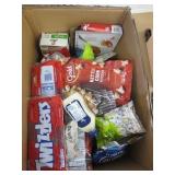 Box Lot of Mixed Snack Food Past BB Date