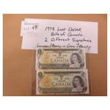 1973 Last Year $1 Banknotes