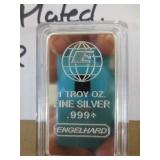 Engelhard 1oz Silver Plated Ignot Bar