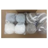 2 New Sets of 4 Knit Ornament Balls