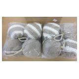 2 New Sets of 4 Knit Ornament Balls