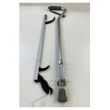 Adjustable Aluminum Cane & Reach Grabber