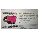 New VIVAGLORY Neoprene Dog Life Jacket Size M