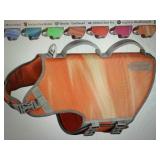 New Size L Neoprene Orange Sunset Dog Life Jacket