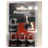 New Master Lock 4 Pack Small Locks w/2 Keys