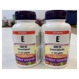 2x Webber Naturals Vitamin E 400 IU 120 Softgels
