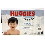 New 112 Box Huggies Snug & Dry Size 6 Diapers