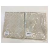 2 New Beige 48" x 96" Grommet Top Curtain Panels