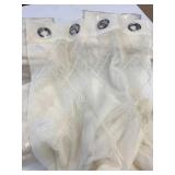 2 New Cream 48" x 96" Grommet Top Curtain Sheers