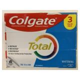 3x 120ml Colgate Total Whitening Toothpaste