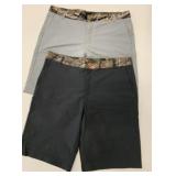 2 New Pairs Size 36 Shorts Grey & Camo Trim
