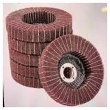New 6 Pack 4" x 5/8" Nylon Fibre Flap Disc Wheel