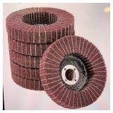New 6 Pack 4" x 5/8" Nylon Fibre Flap Disc Wheel