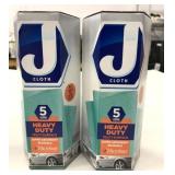 2 New Boxes J Cloth Heavy Duty Cleaning Cloths