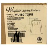 New Whitfield Rubbed Bronze Light Fixture