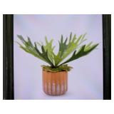 New Artificial Potted Staghorn Fern Home Decor
