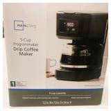 New Mainstays 5 Cup Programmable Coffee Maker