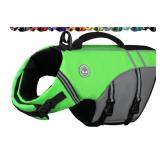 New M Sport Style Bright Green Dog Life Jacket