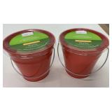 2x 9oz New Mainstays Citronella Candle Red Buckets
