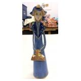 10.5' Ceramic Flower Girl Figurine Signed