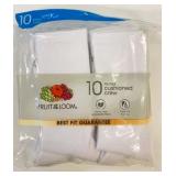 10 New Pairs Ladies FOTL White Crew Socks 8-12