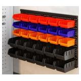 New 30 Pc Storage Bin Parts Rack Organizer Classic