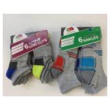 12 New Pairs Boys Size M & L Low & Ankle Socks