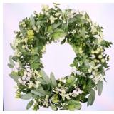 New Boxwood Eucalyptus Leaves Door Wreath