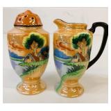 Vtg Nagoya Japan Lusterware Cream & Sugar Shaker