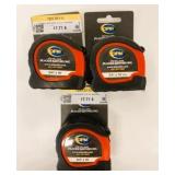 3 New OPM 3/4" x 16ft Measuring Tapes