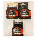 3 New OPM 3/4" x 16ft Measuring Tapes