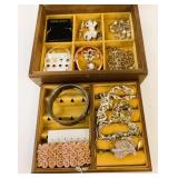 Vtg Costume Jewelry Lot in Jewelry Case