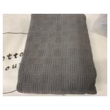 New 59 x 78" Cotton House Blanket Grey