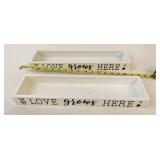 2 Wooden Indoor Hanging Shelf Boxes
